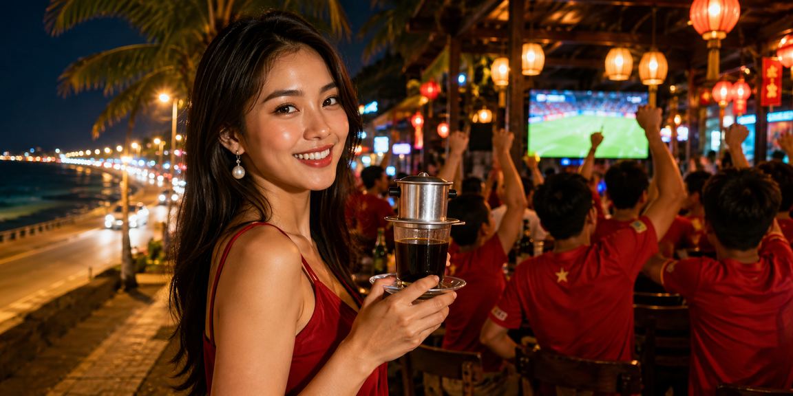 Sảnh casino trực tuyến tại Việt Nam với ánh đèn neon rực rỡ về đêm
